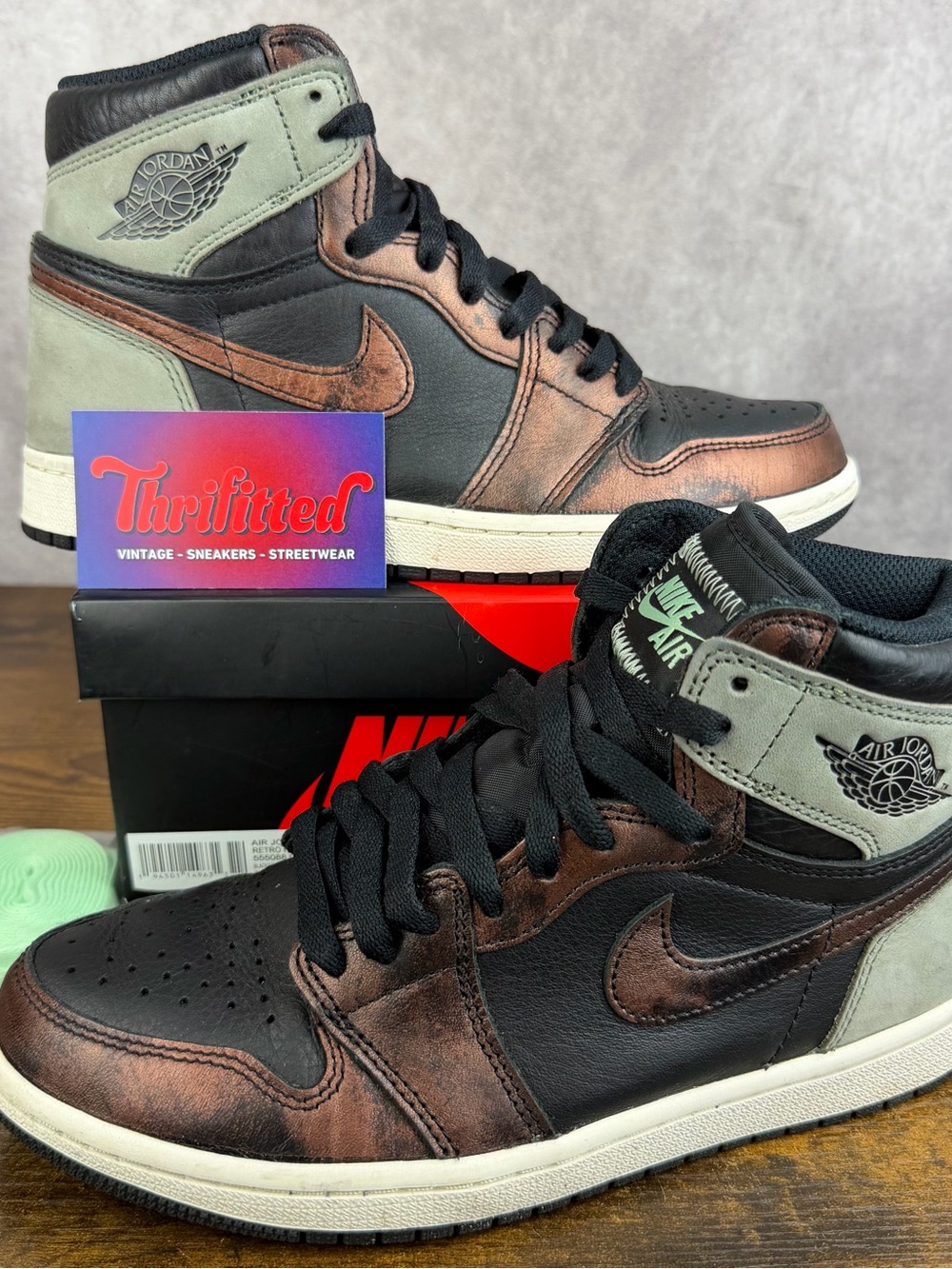 Air Jordan 1 Retro High OG Army Rust Patina Size 7.5 555088-033 Men’s Shoes Rare